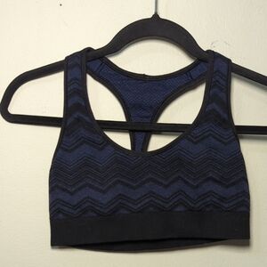 Lululemon Ebb & Flow Racerback Bra Reversible Navy Black Seamless Womens Size 2*